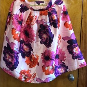 Pink floral skirt
